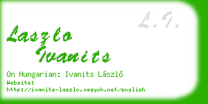 laszlo ivanits business card